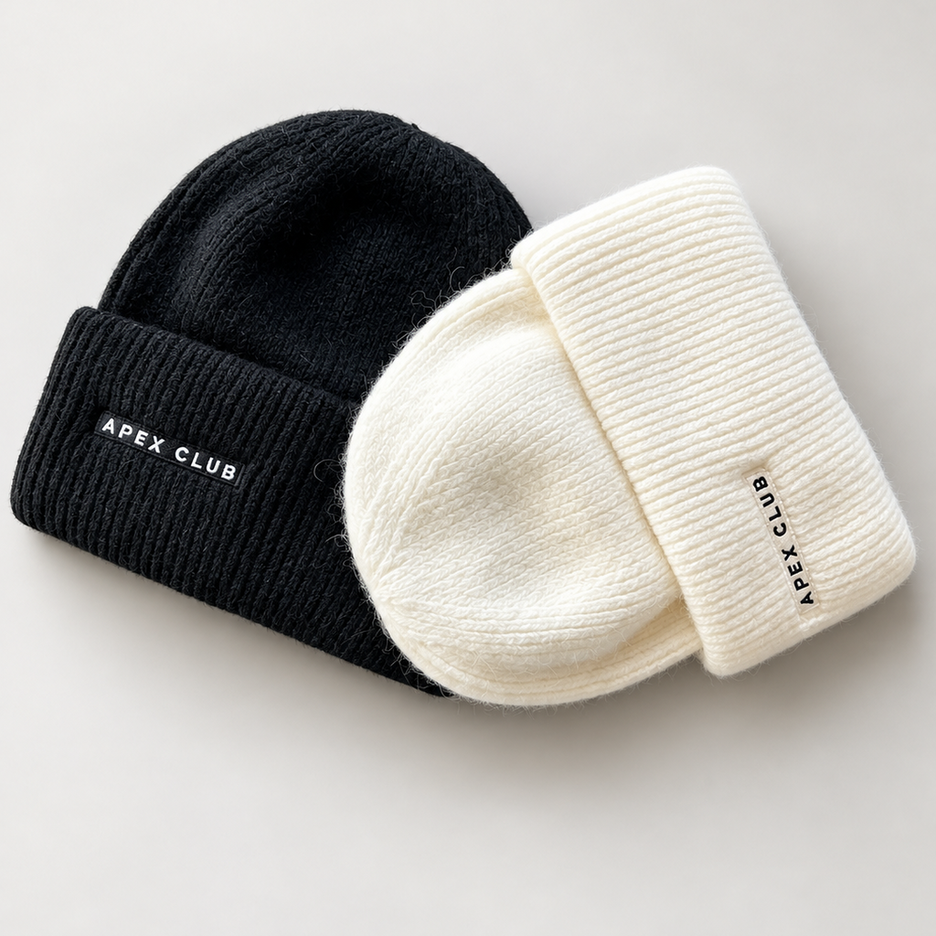 APEX CLUB Angora Rabbit Fur Beanie