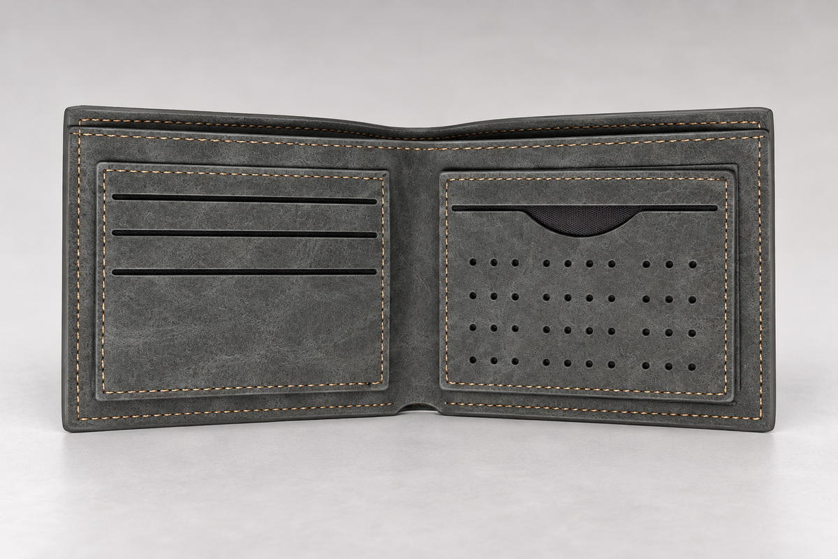 Luxury Vintage Wallet - Dark Grey