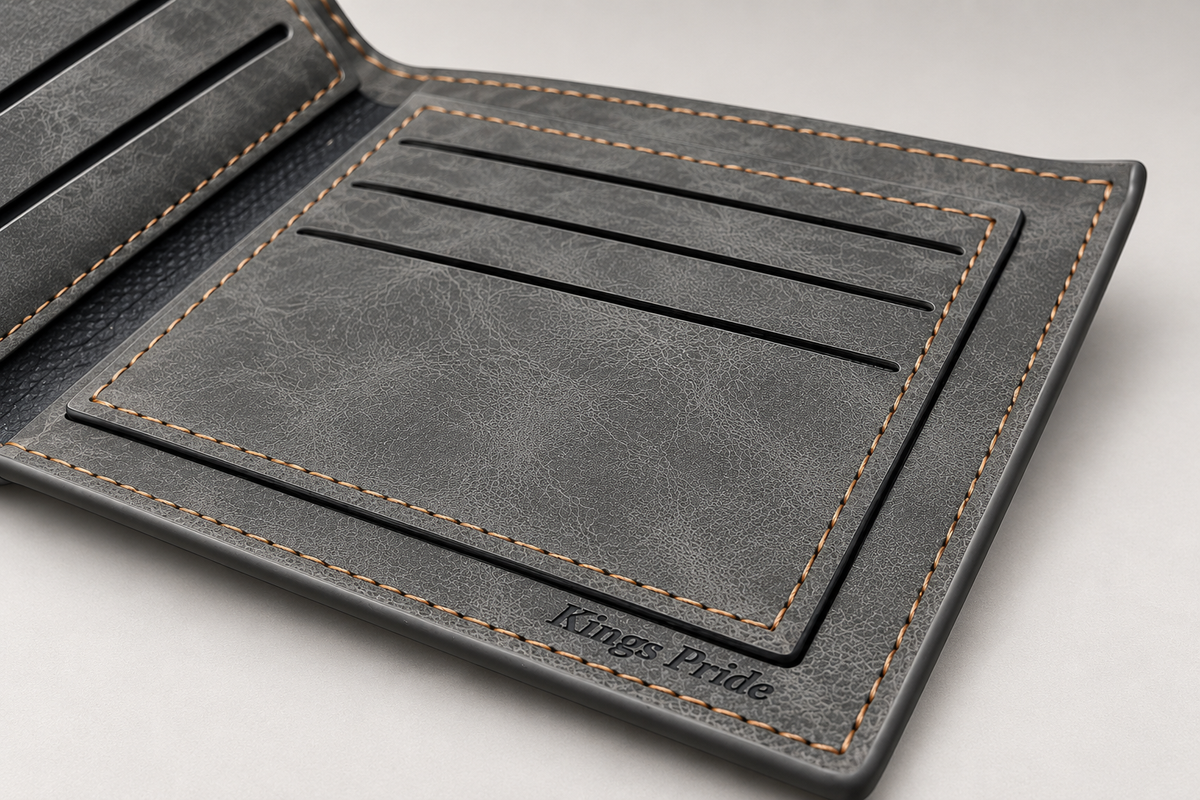 Luxury Vintage Wallet - Dark Grey