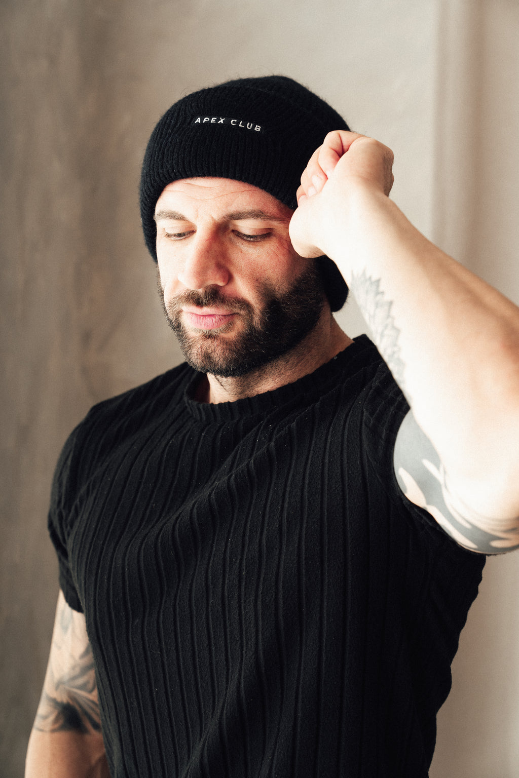 APEX CLUB Angora Rabbit Fur Beanie