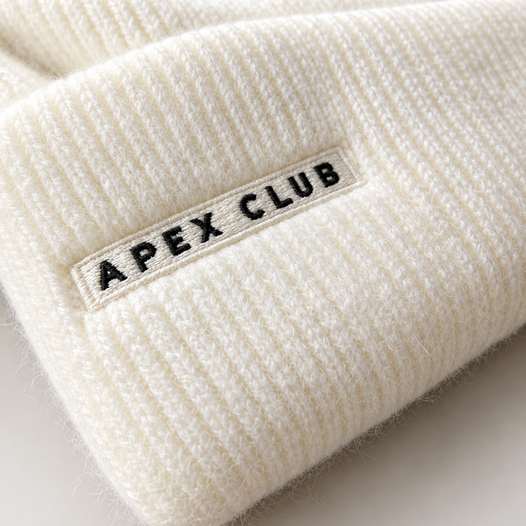 APEX CLUB Angora Rabbit Fur Beanie